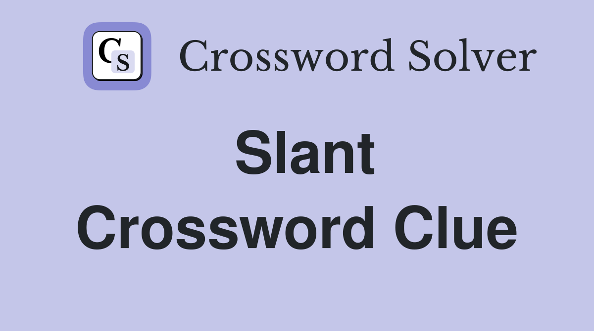 news slant crossword clue 4 letters