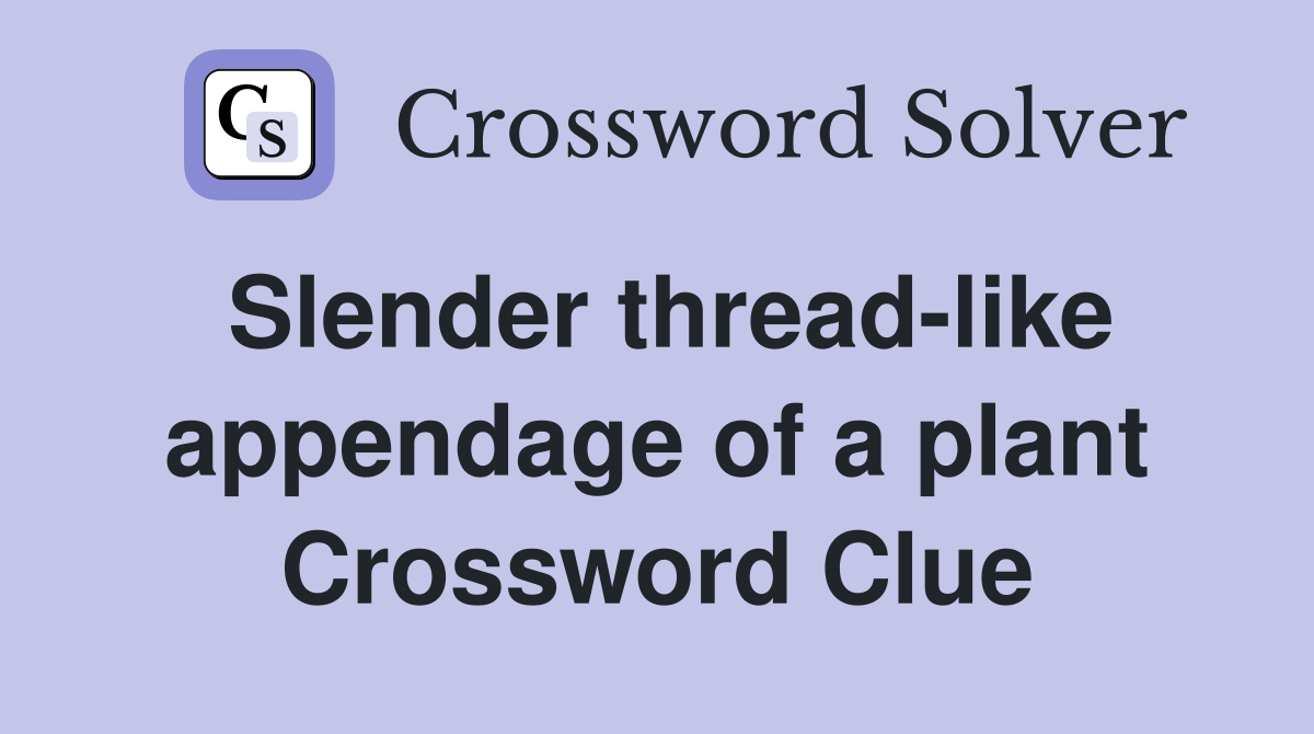 Slender thread-like appendage of a plant Crossword Clue