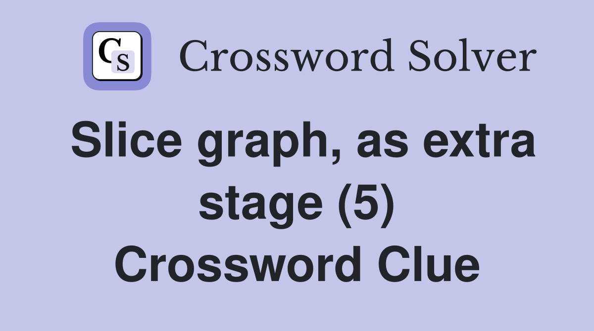 Slice graph, as extra stage (5) Crossword Clue