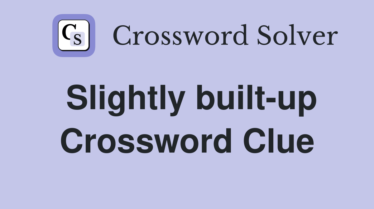 Slightly built-up Crossword Clue