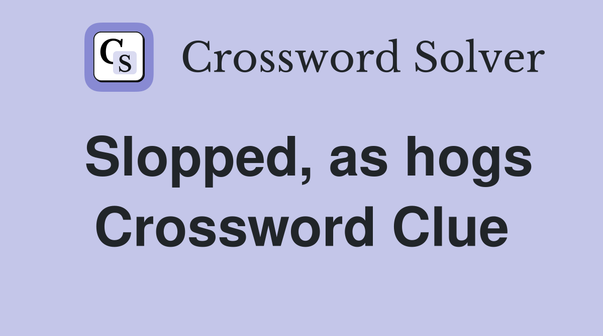 Slopped, as hogs Crossword Clue