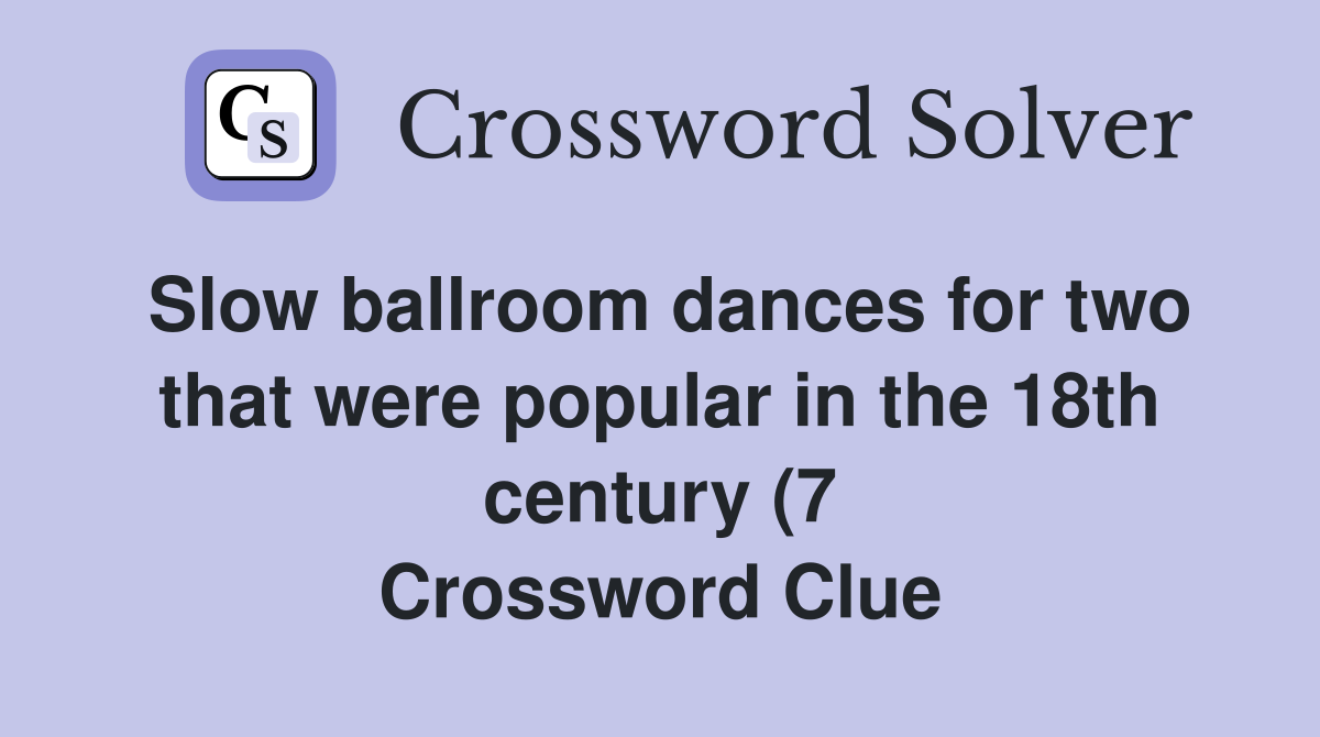 Slow ballroom dances for two that were popular in the 18th century (7 Slow ballroom dances for two that were popular in the 18th century (7