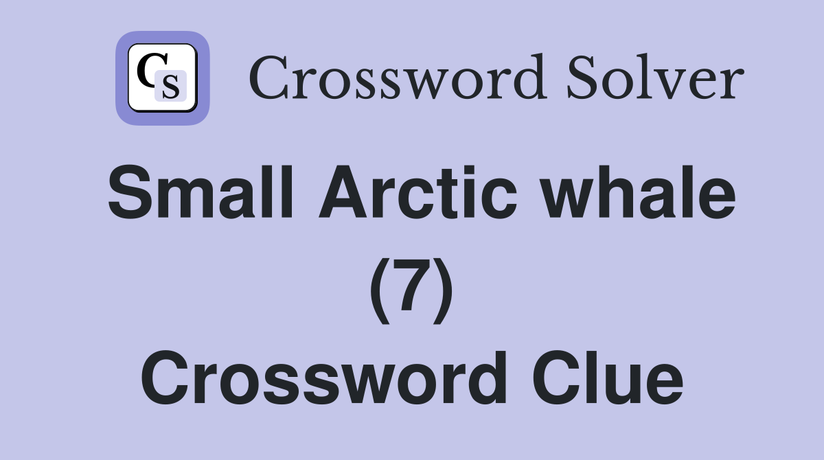 Small Arctic whale (7) Crossword Clue