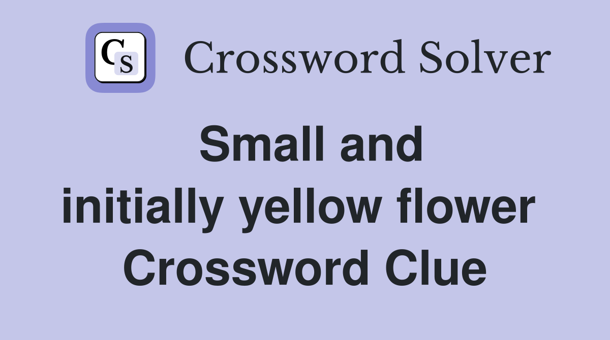 Small and initially yellow flower  Crossword Clue