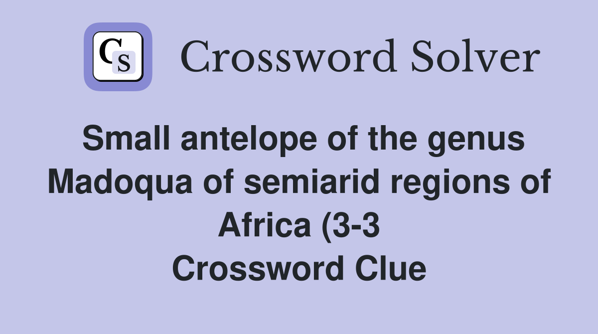 Small antelope of the genus Madoqua of semiarid regions of Africa (3 3 Small antelope of the genus Madoqua of semiarid regions of Africa (3 3