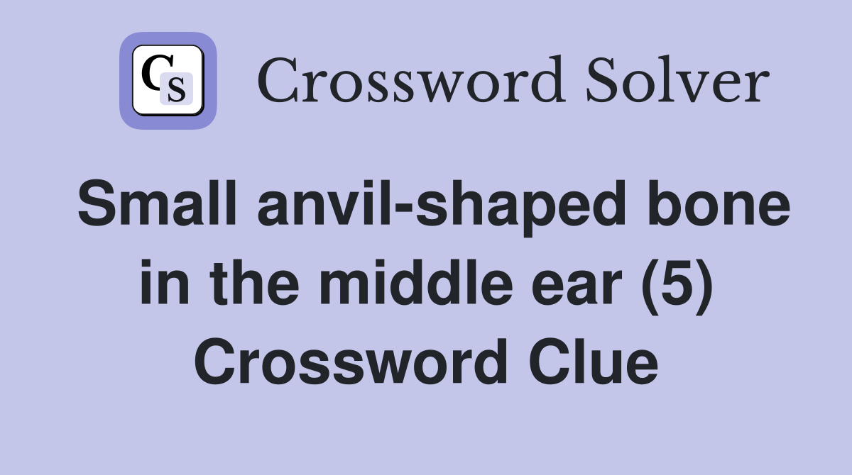 Small anvil-shaped bone in the middle ear (5) Crossword Clue