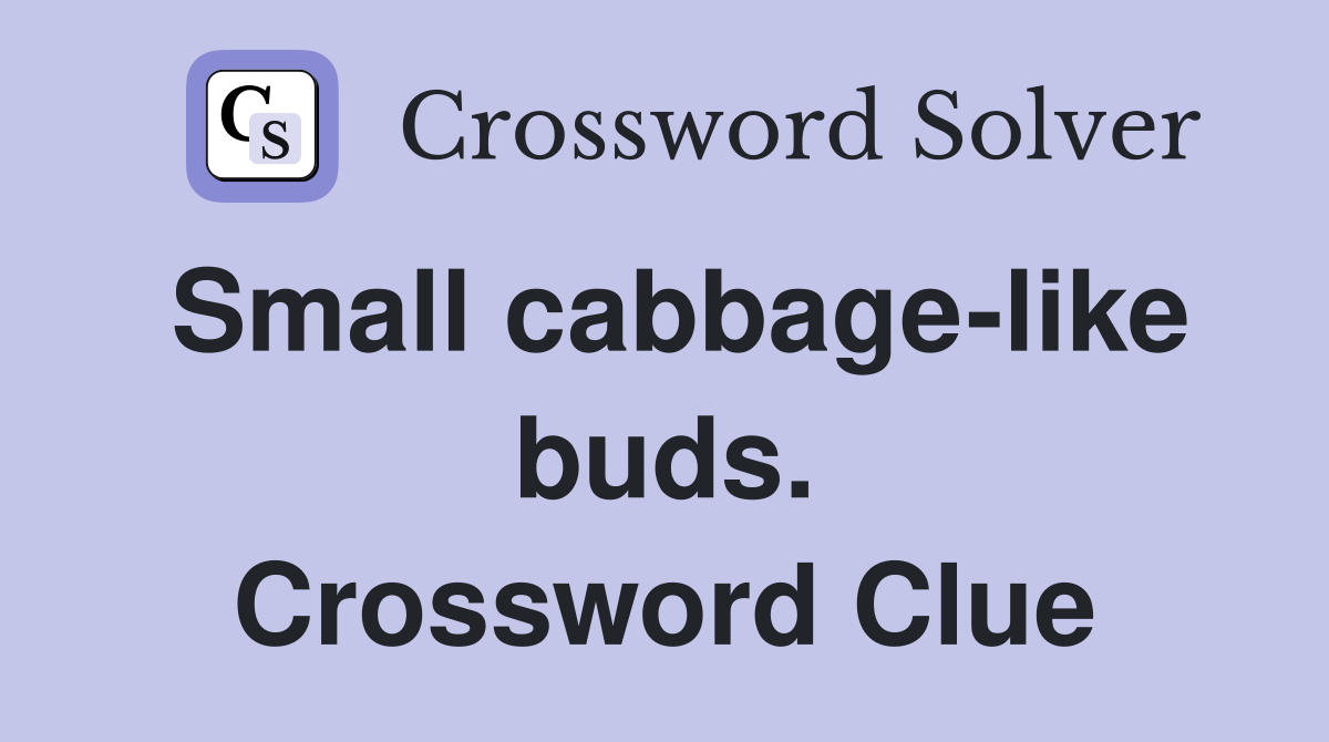 Small cabbage-like buds. Crossword Clue