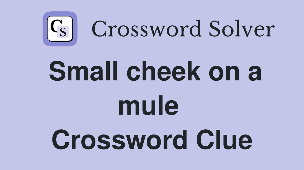 Small cheek on a mule  Crossword Clue