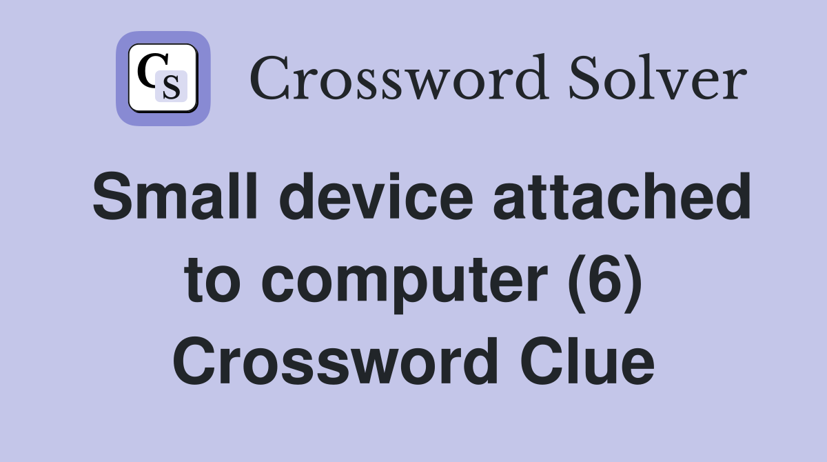 Small device attached to computer (6) Crossword Clue