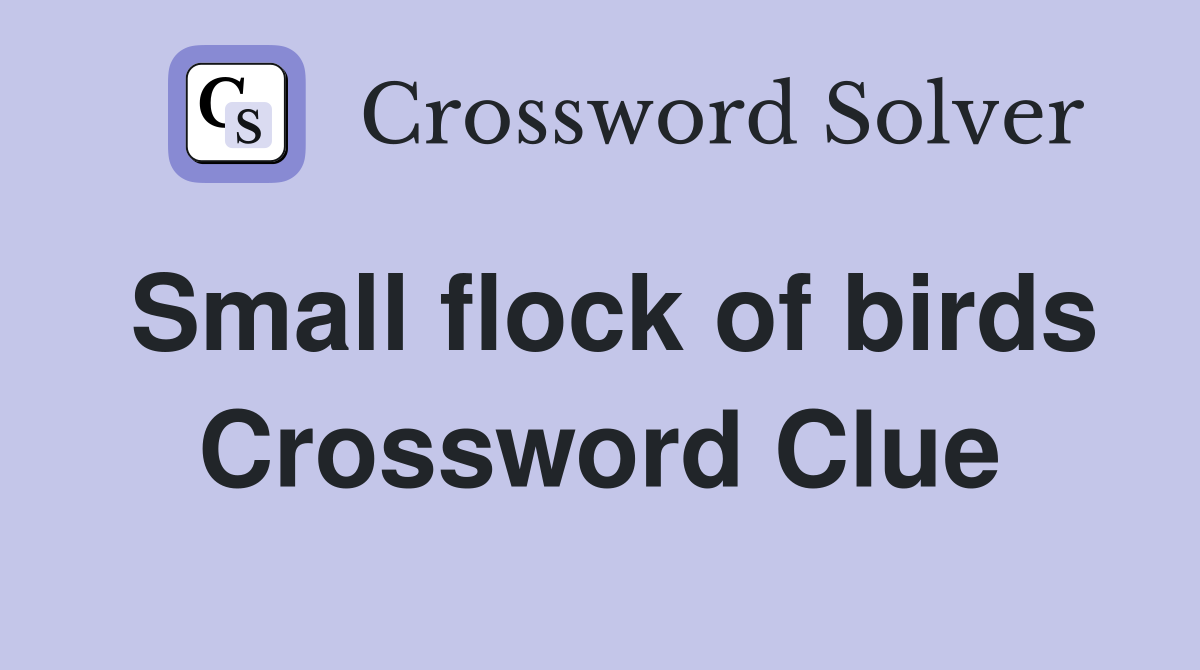 Small flock of birds Crossword Clue