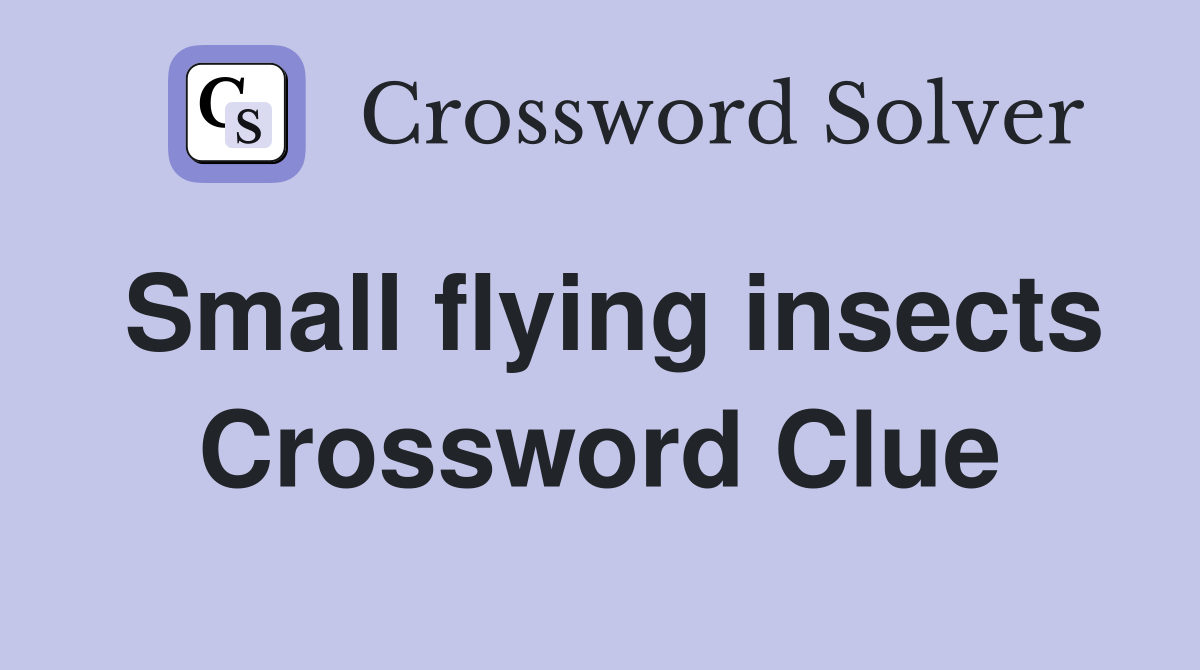 Small flying insects Crossword Clue