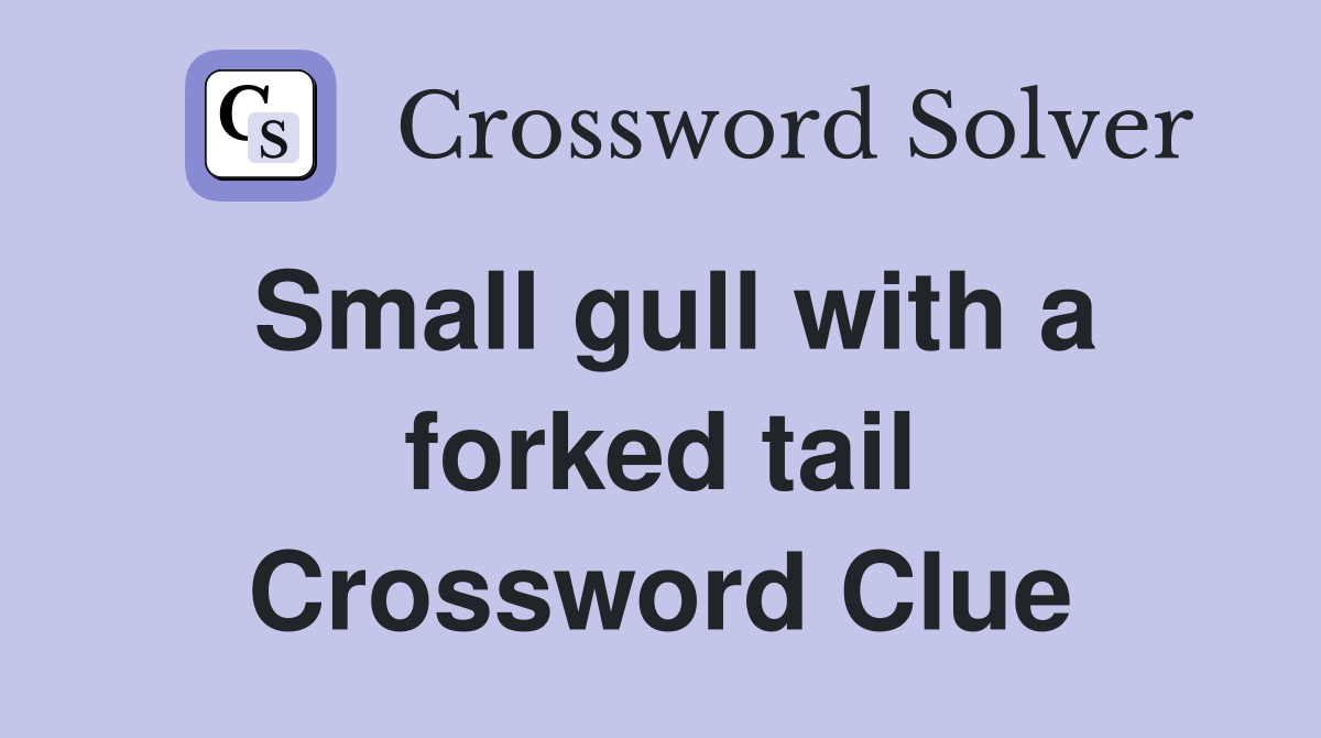 Small gull with a forked tail Crossword Clue