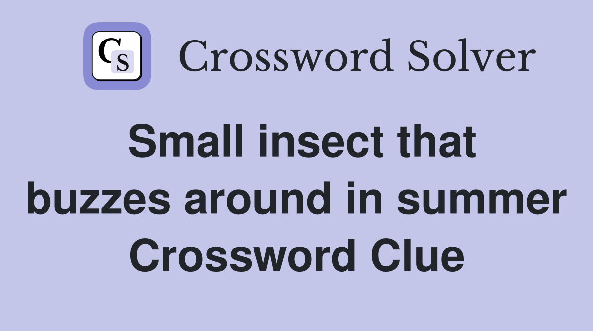 Small insect that buzzes around in summer Crossword Clue