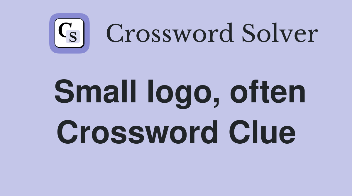 Small logo, often Crossword Clue