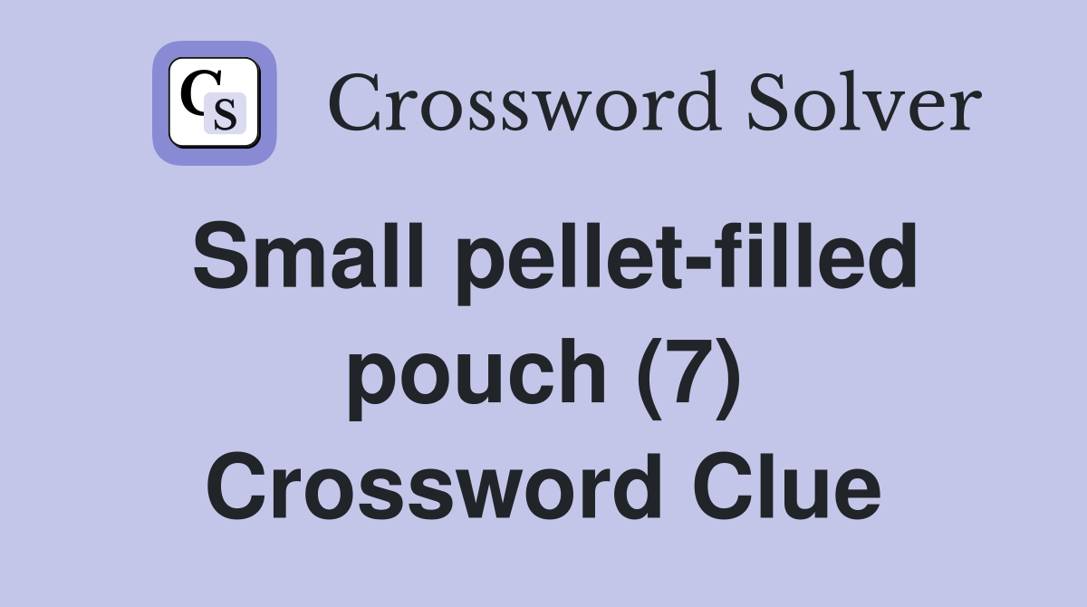Small pellet-filled pouch (7) Crossword Clue