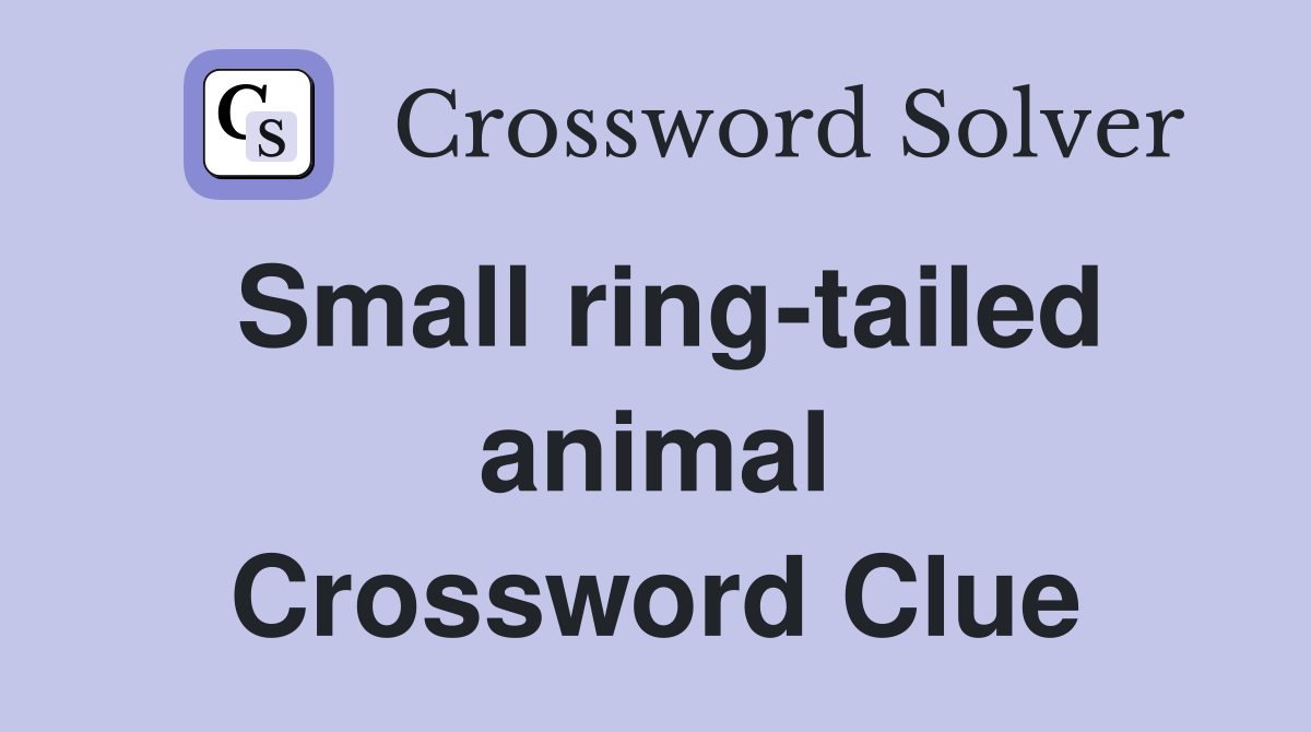 Small ring-tailed animal Crossword Clue