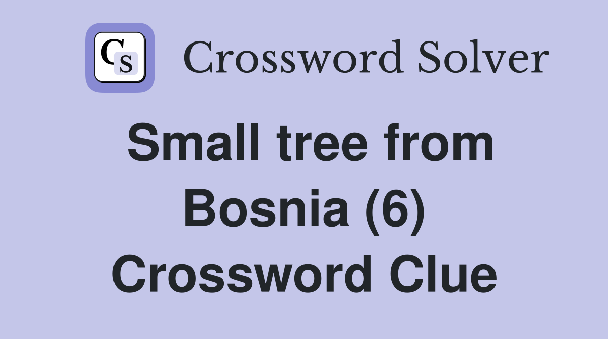 Small tree from Bosnia (6) Crossword Clue