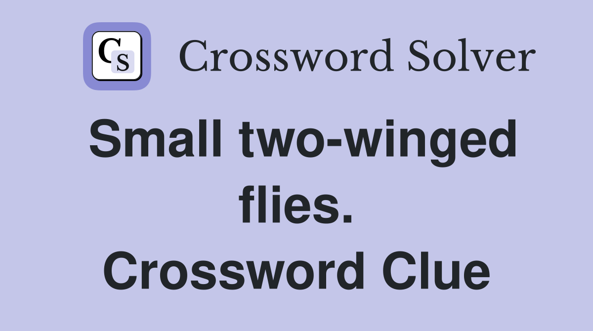Small two-winged flies. Crossword Clue