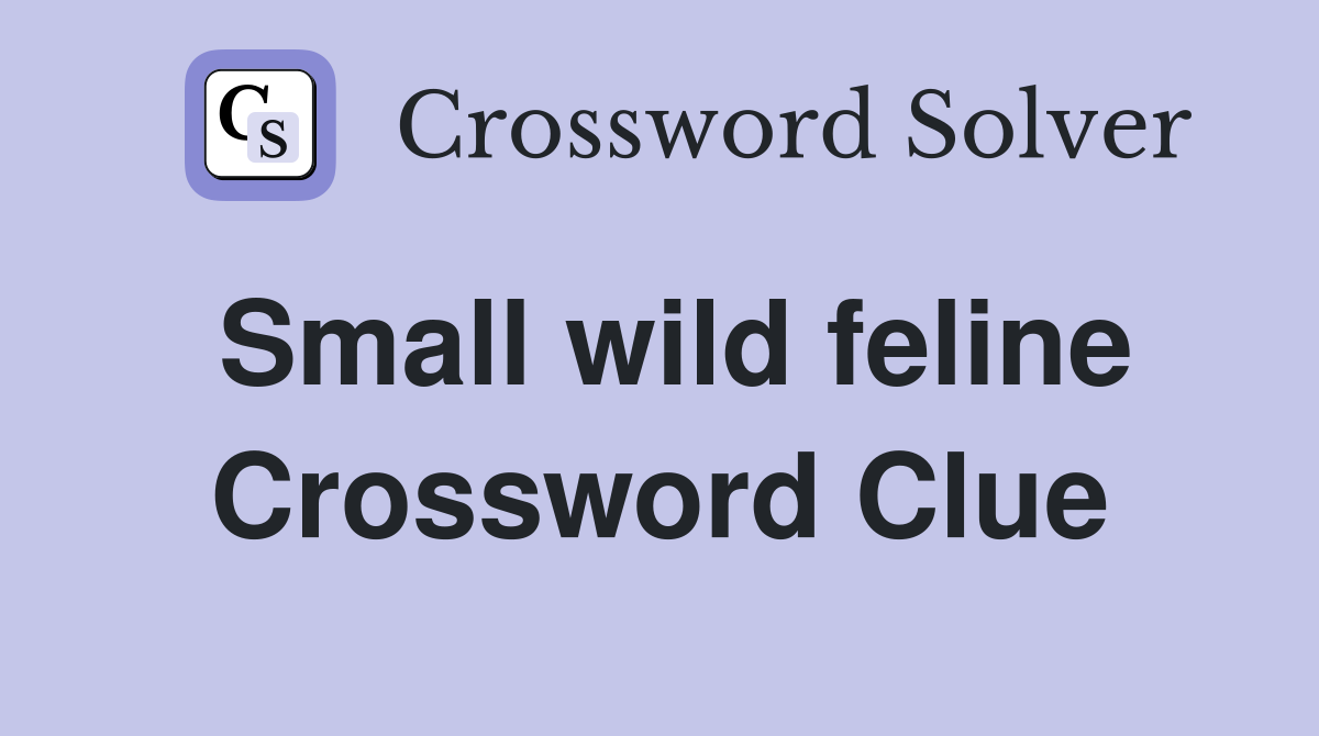 Small wild feline Crossword Clue