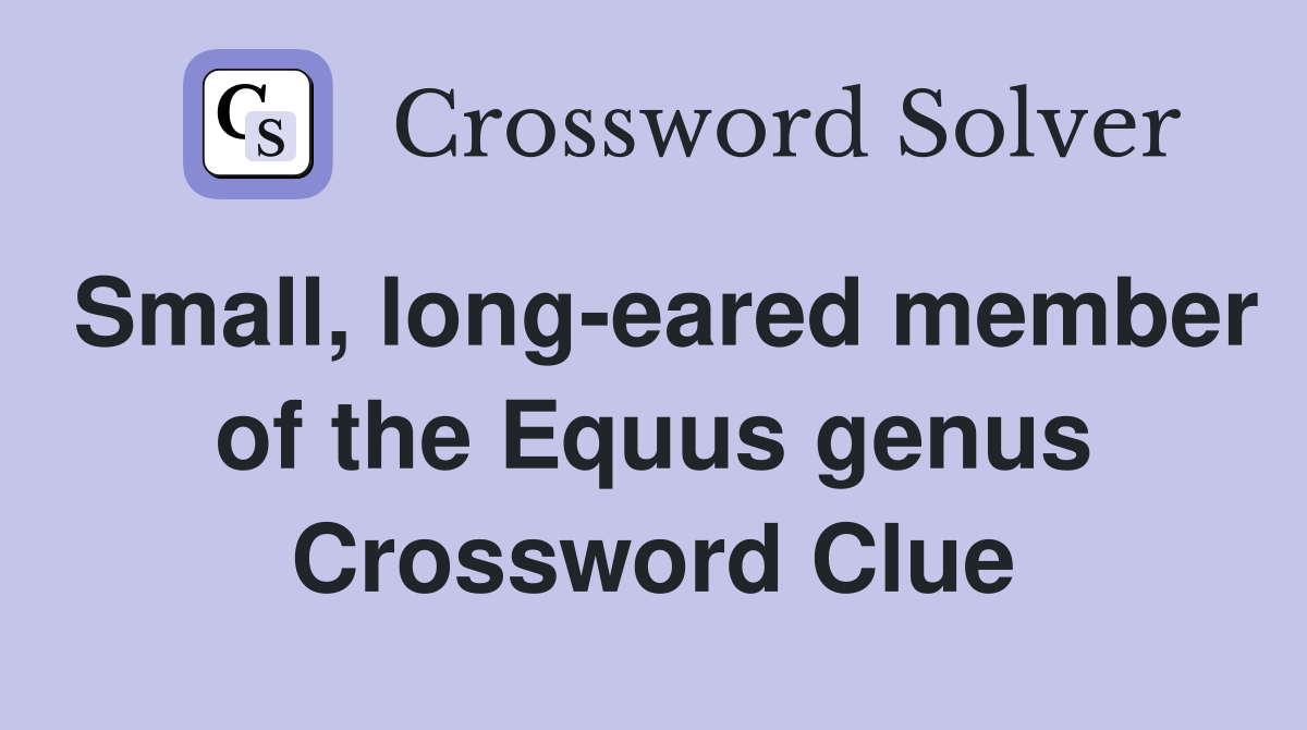 Small, long-eared member of the Equus genus Crossword Clue