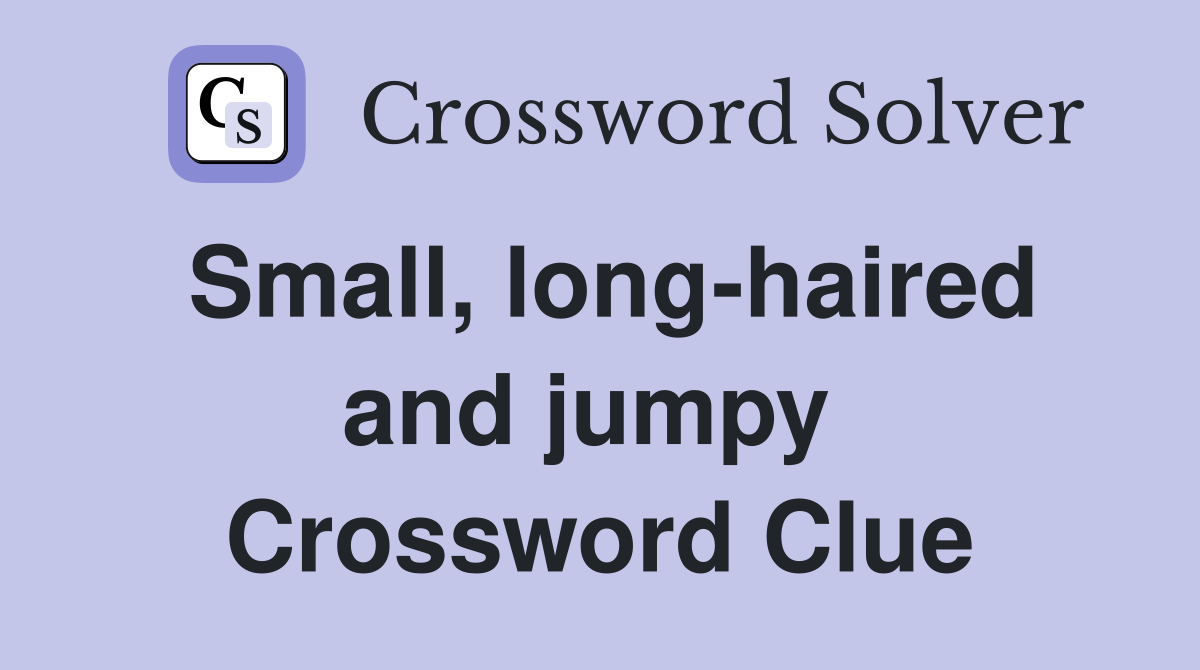 Small, long-haired and jumpy  Crossword Clue