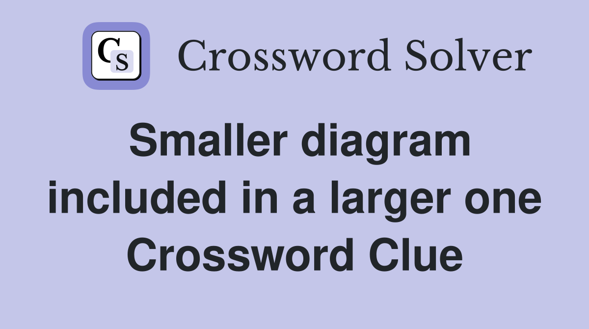 Smaller diagram included in a larger one Crossword Clue