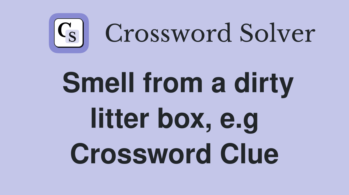 Smell from a dirty litter box, e.g Crossword Clue