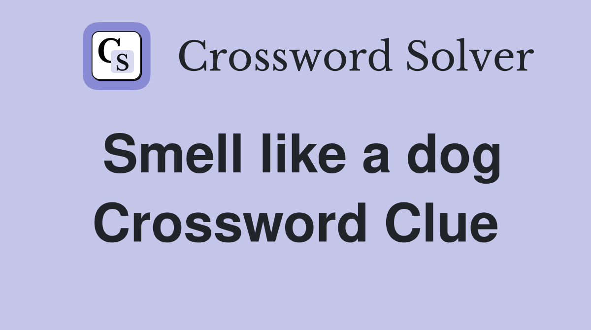 Smell like a dog Crossword Clue