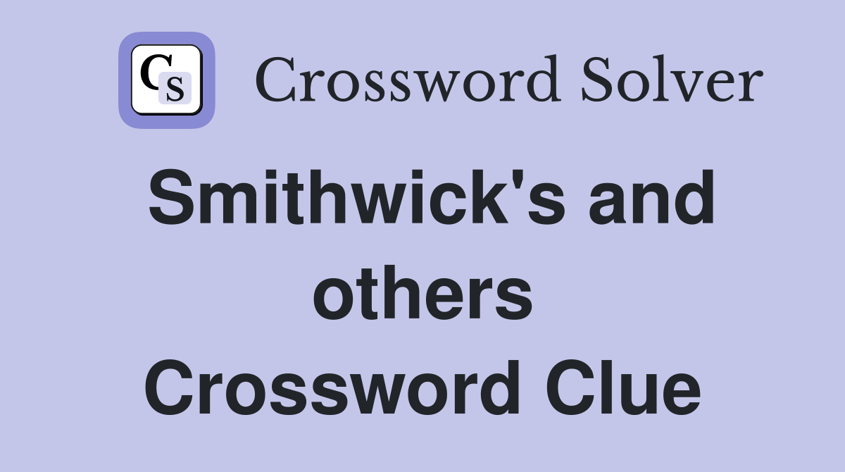 Smithwick's and others Crossword Clue