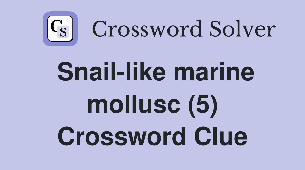 Snail-like marine mollusc (5) Crossword Clue