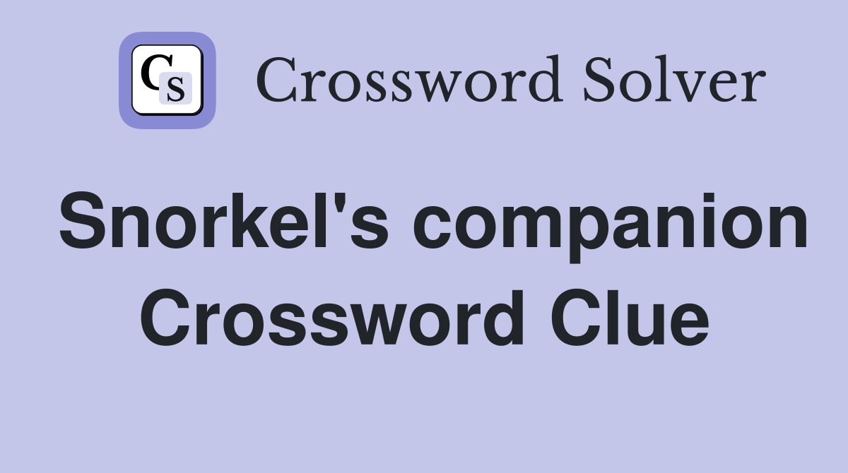 Snorkel's companion Crossword Clue