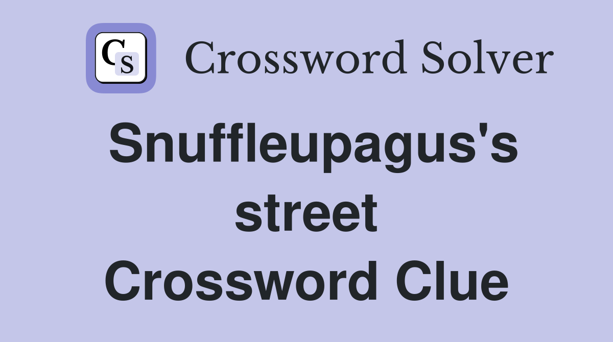 Snuffleupagus's street Crossword Clue