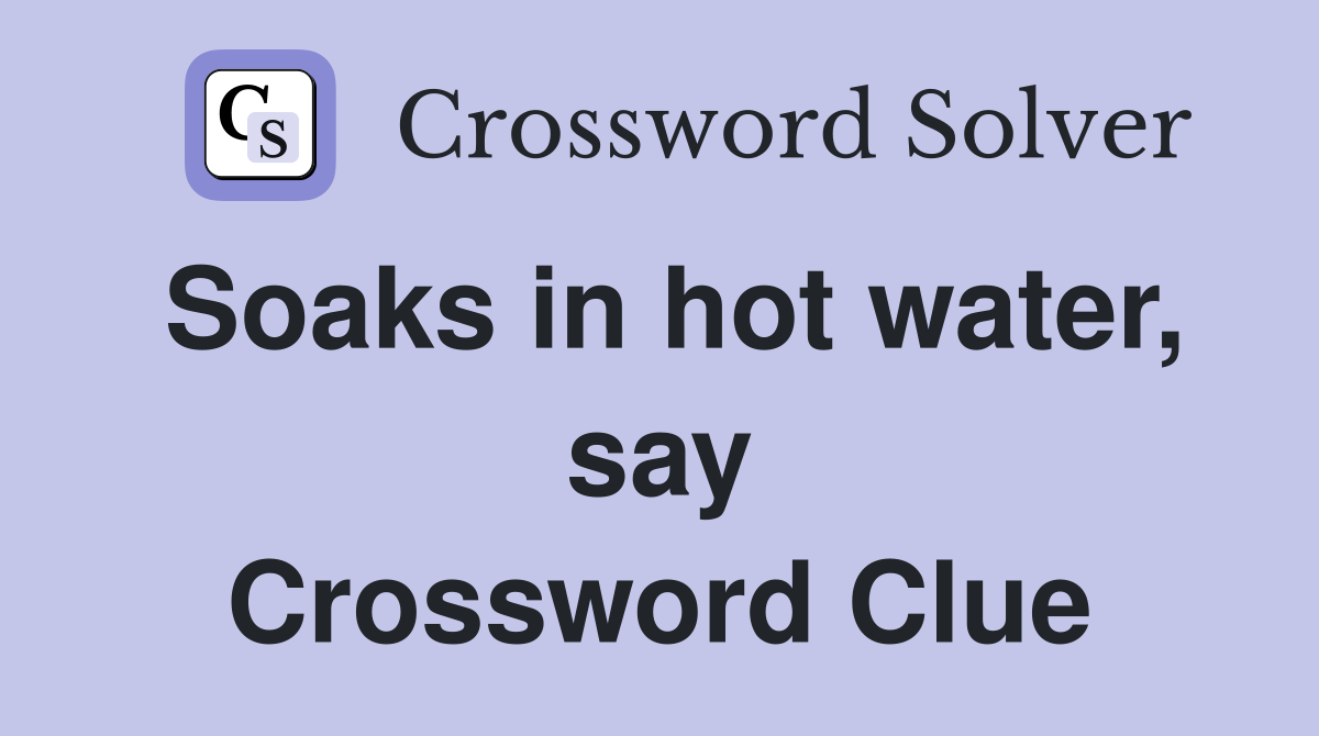 Soaks in hot water, say Crossword Clue