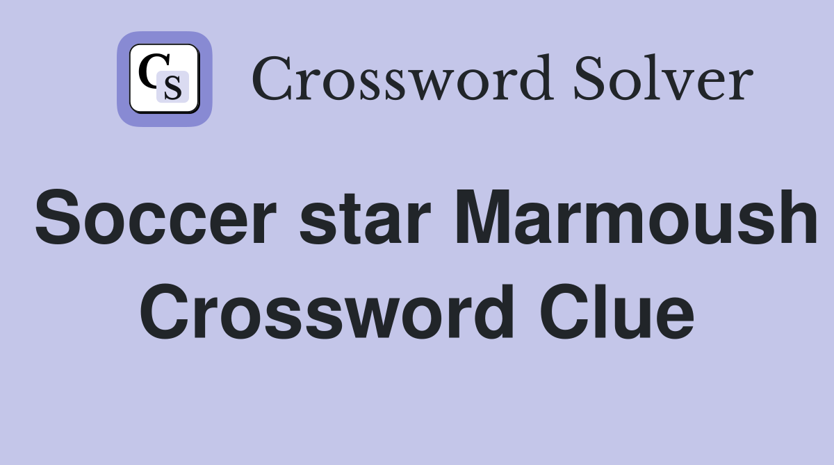 Soccer star Marmoush Crossword Clue