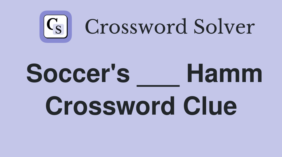 Soccer's ___ Hamm Crossword Clue