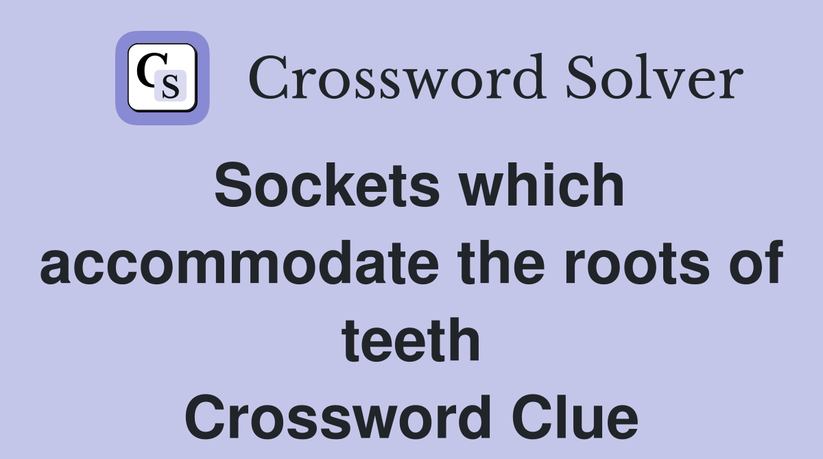 Sockets which accommodate the roots of teeth Crossword Clue
