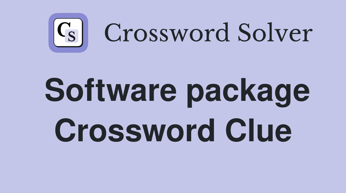 Software package Crossword Clue