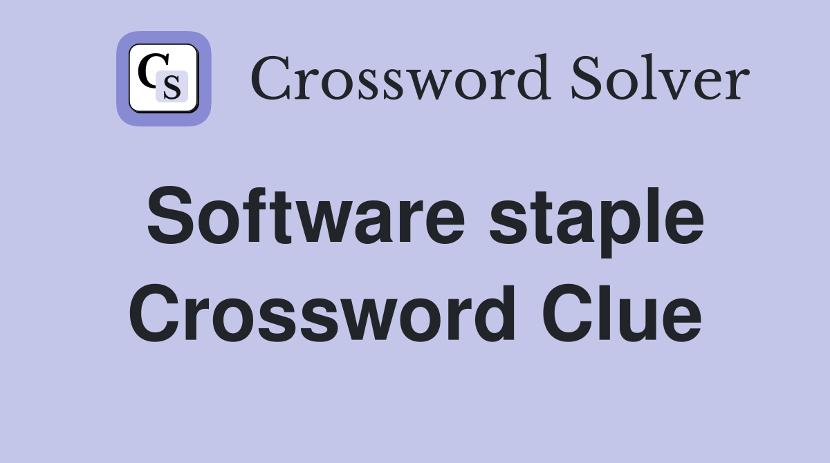 Software staple Crossword Clue