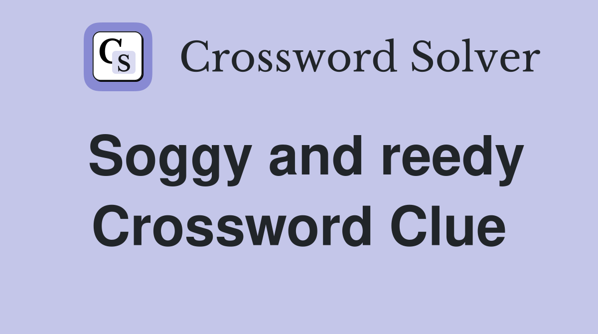 Soggy and reedy Crossword Clue