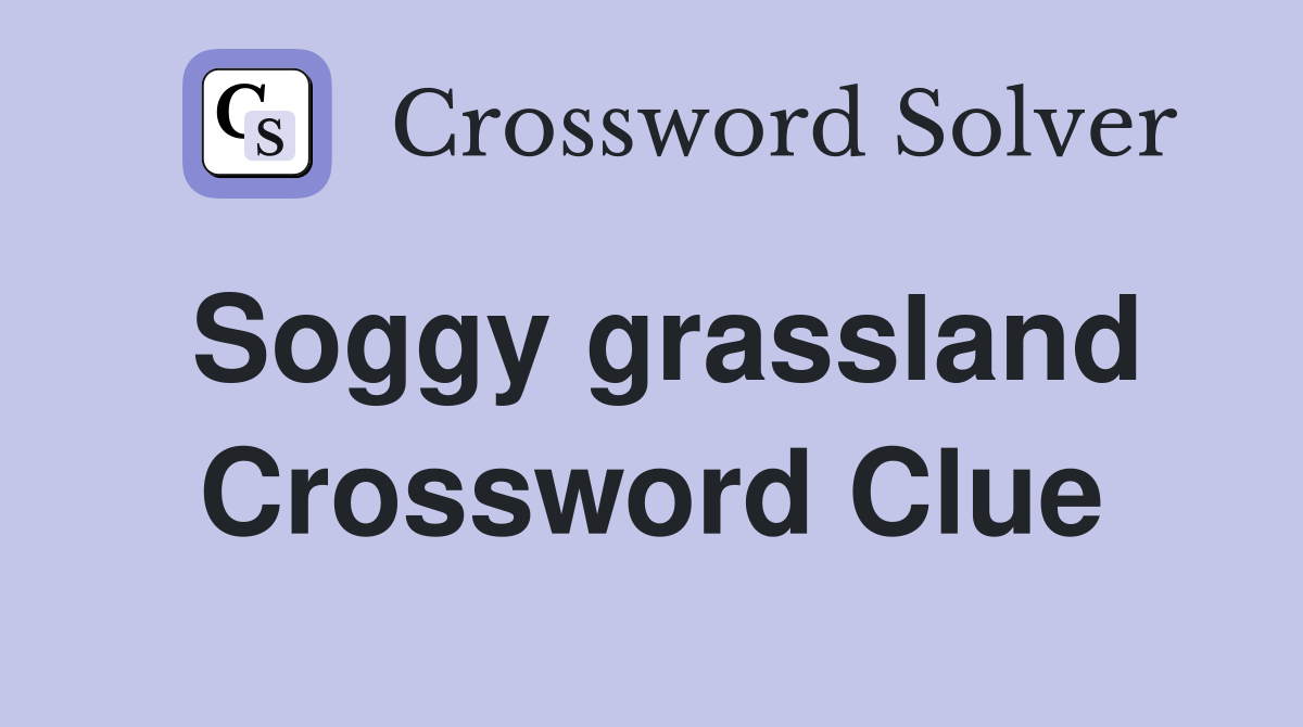 Soggy grassland Crossword Clue
