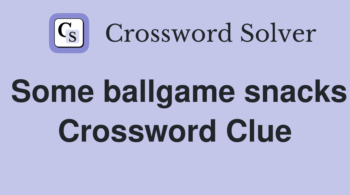 Some ballgame snacks Crossword Clue
