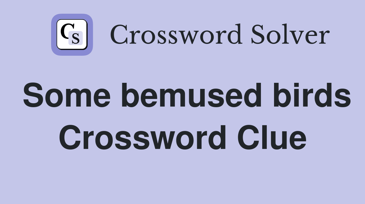 Some bemused birds Crossword Clue
