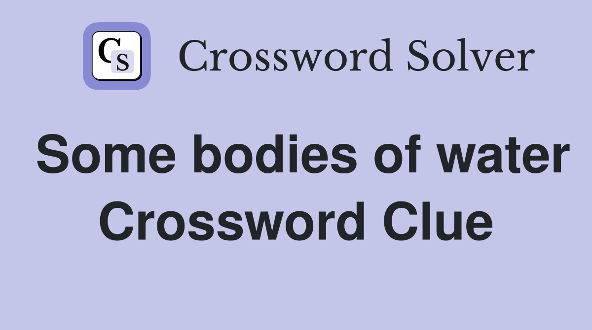 Some bodies of water Crossword Clue