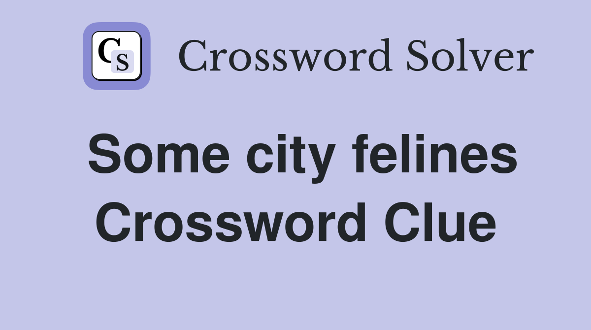Some city felines Crossword Clue