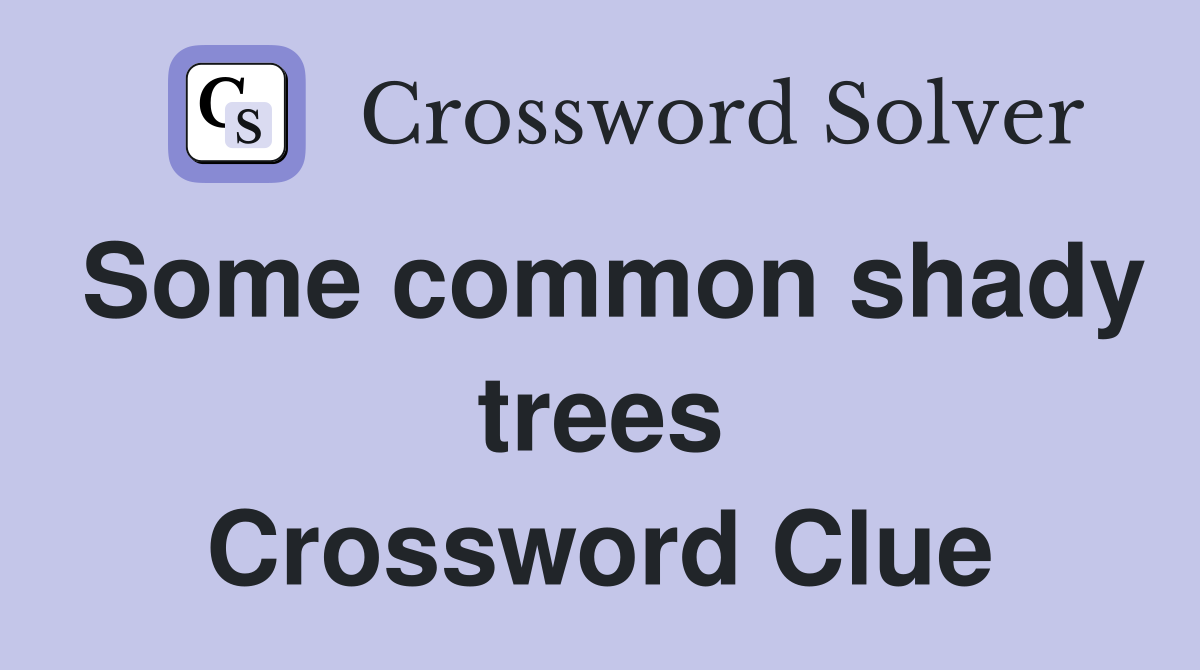 Some common shady trees Crossword Clue
