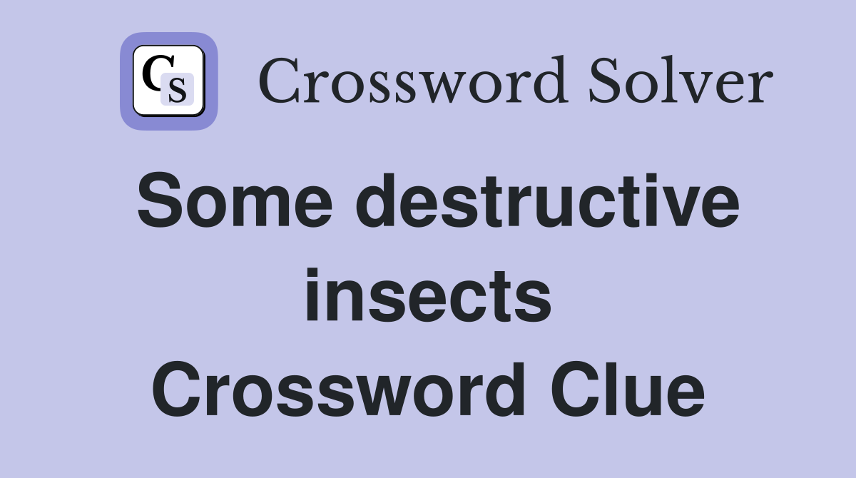 Some destructive insects Crossword Clue