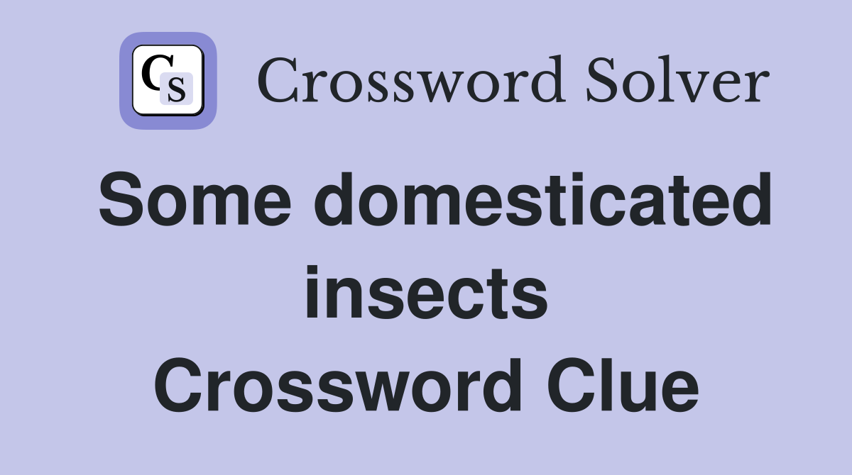 Some domesticated insects Crossword Clue