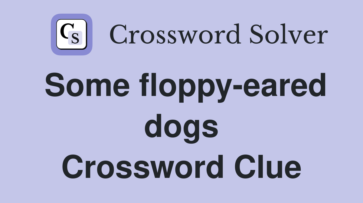 Some floppy-eared dogs Crossword Clue