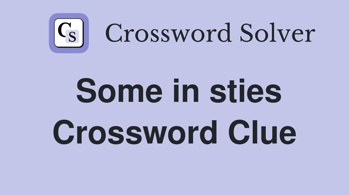 Some in sties Crossword Clue