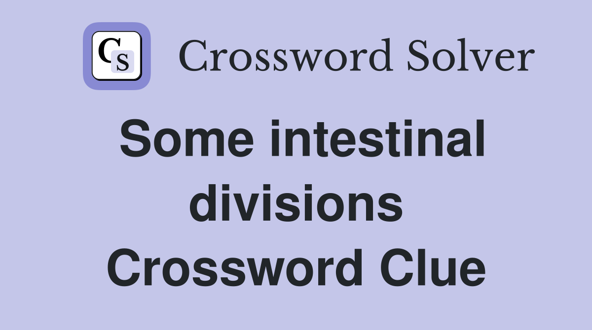 Some intestinal divisions Crossword Clue